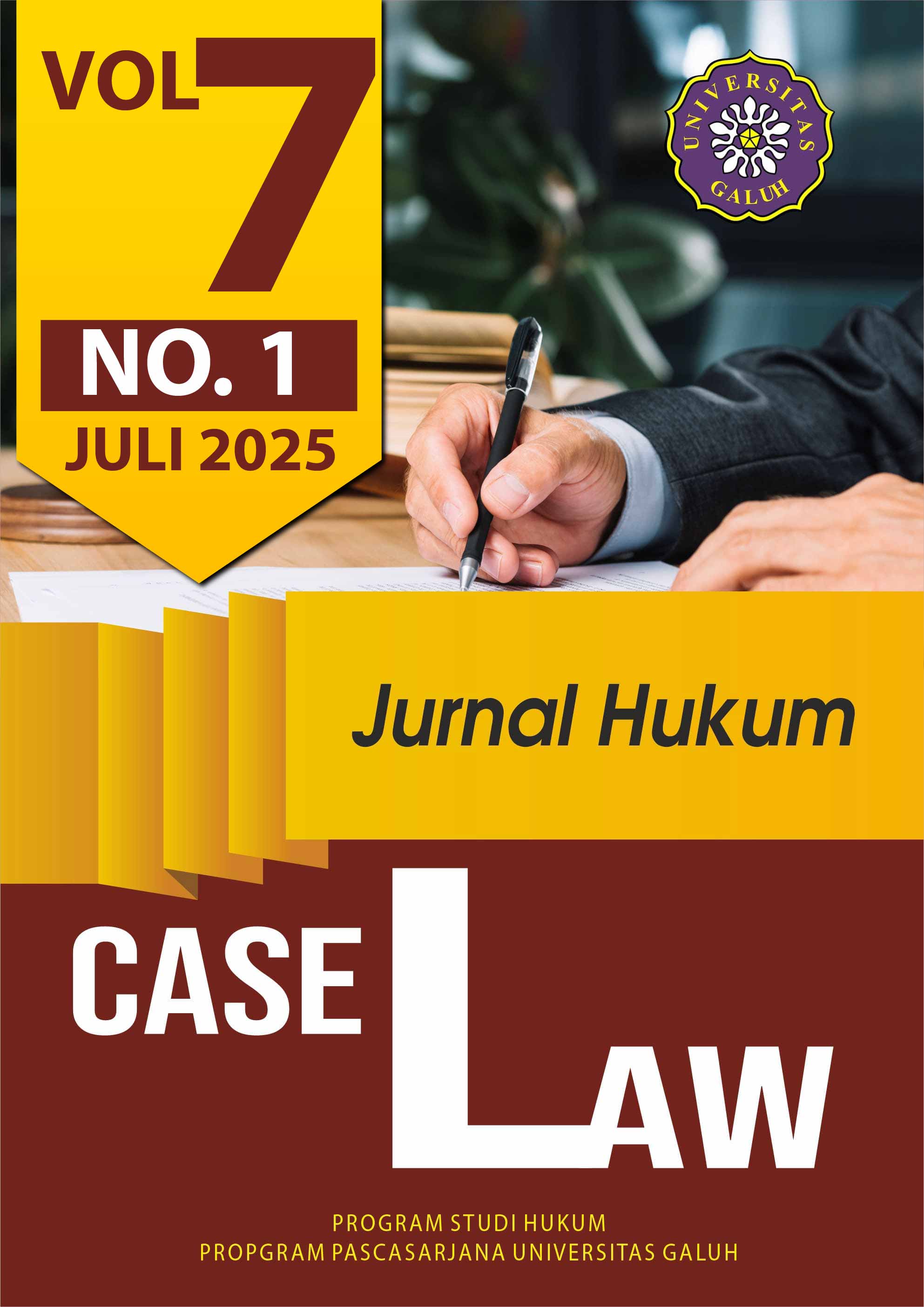 					View Vol. 7 No. 1 (2025): Case Law : Journal of Law
				