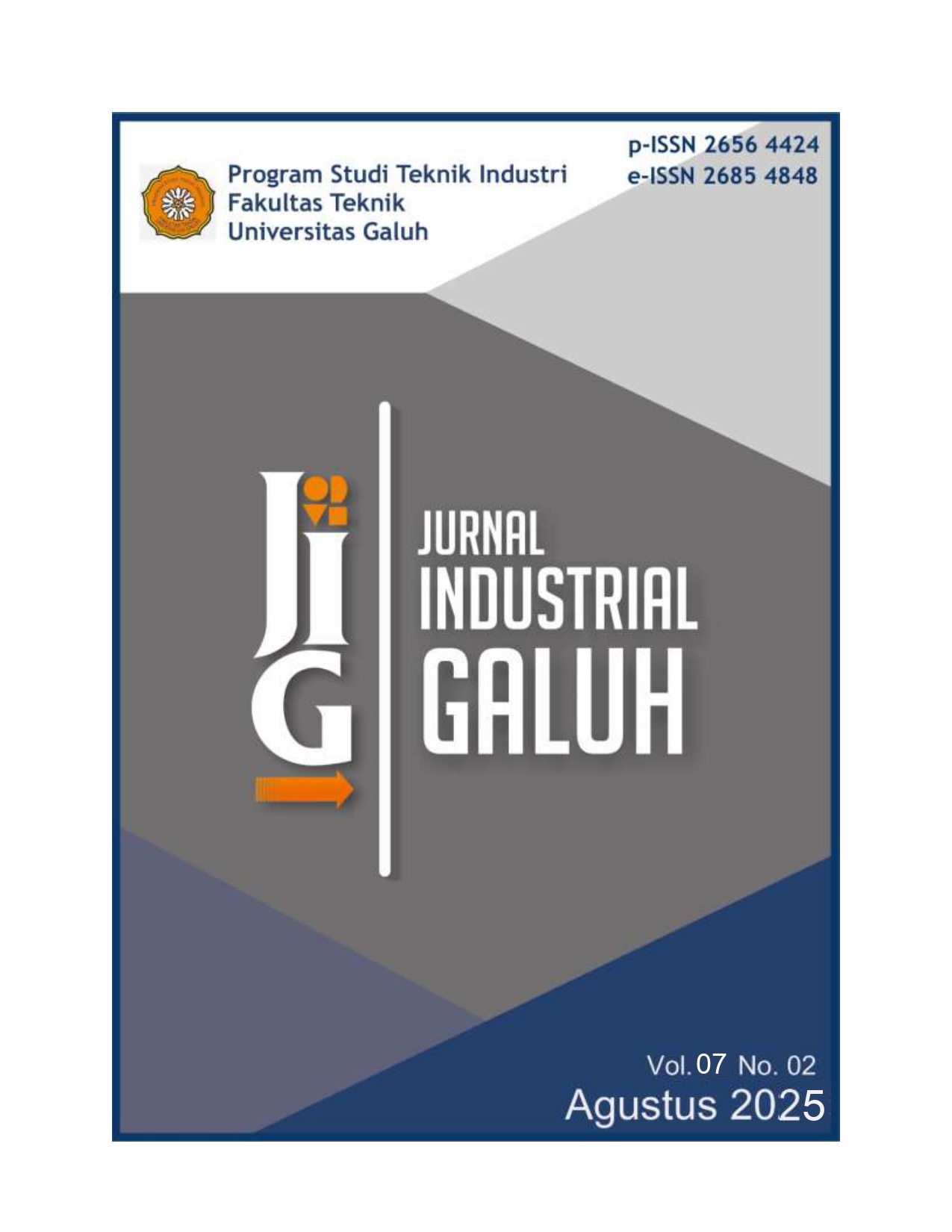 					View Vol. 7 No. 2 (2025): Jurnal Industrial Galuh
				